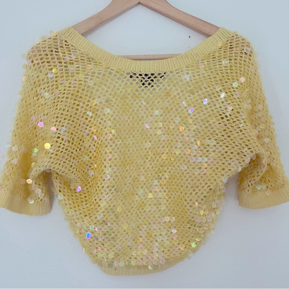 Wendy Hil NWOT sequin knit shrug - Picture 6 of 8